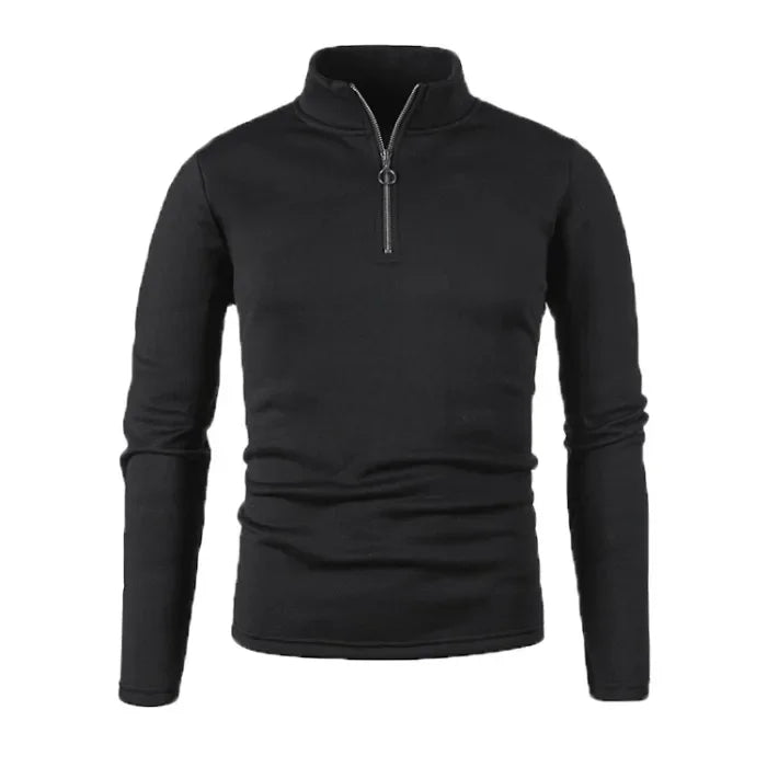 Herren Pullover Sweatshirt Troyer Pulli Sweater Stehkragen Zipper Langarmpulli