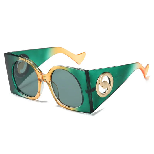 Designer Luxus Brille Sonnenbrille Damen Quadratische Übergröße Gläser Vintage
