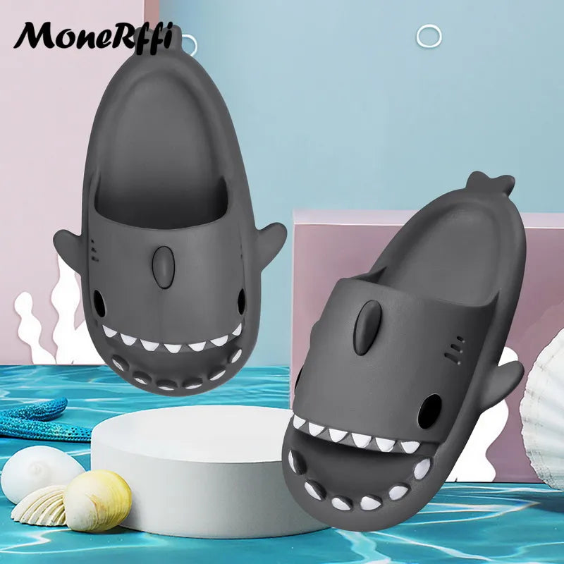Shark Slippers Badelatschen Frauen Hausschuhe Anti-Rutsch Flip Flops Sandalen