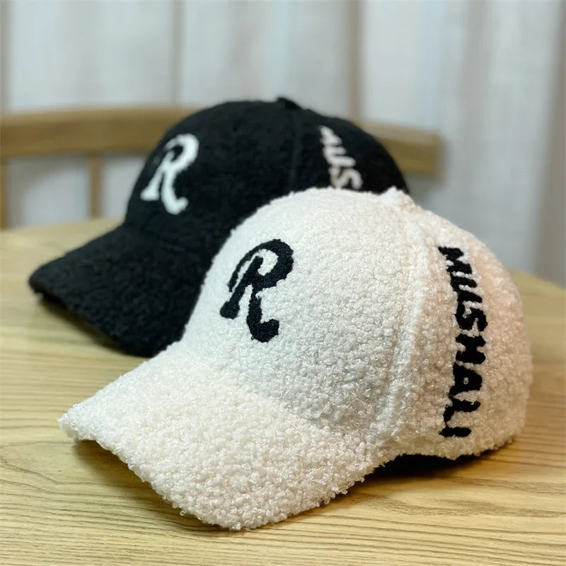 Warme Baseball Cap Damen Wintermütze Teddy Mütze Kappe Hut Unisex Basecap Cappy