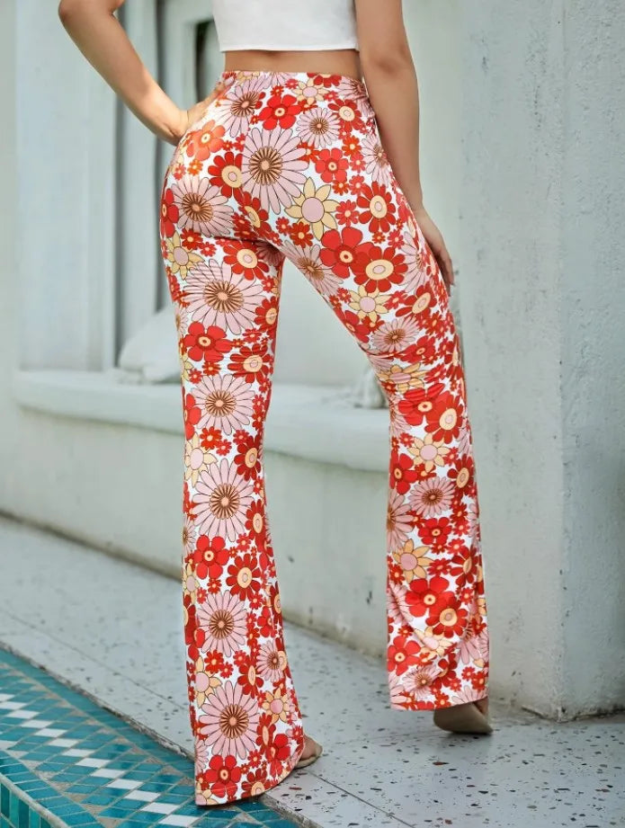 Pantaloni Yoga donna a gamba larga Leggins Svasati Sportivi Fitness Tuta Retro