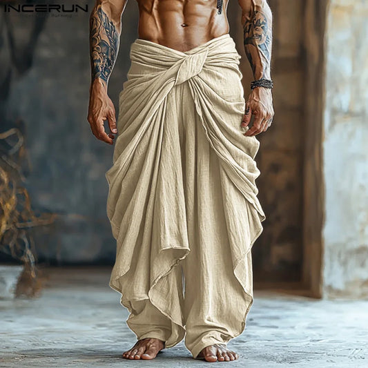 Pantaloni Uomo Fitness Pants Turca Etnici Kilt Sarouel Harem Aladin Leggings