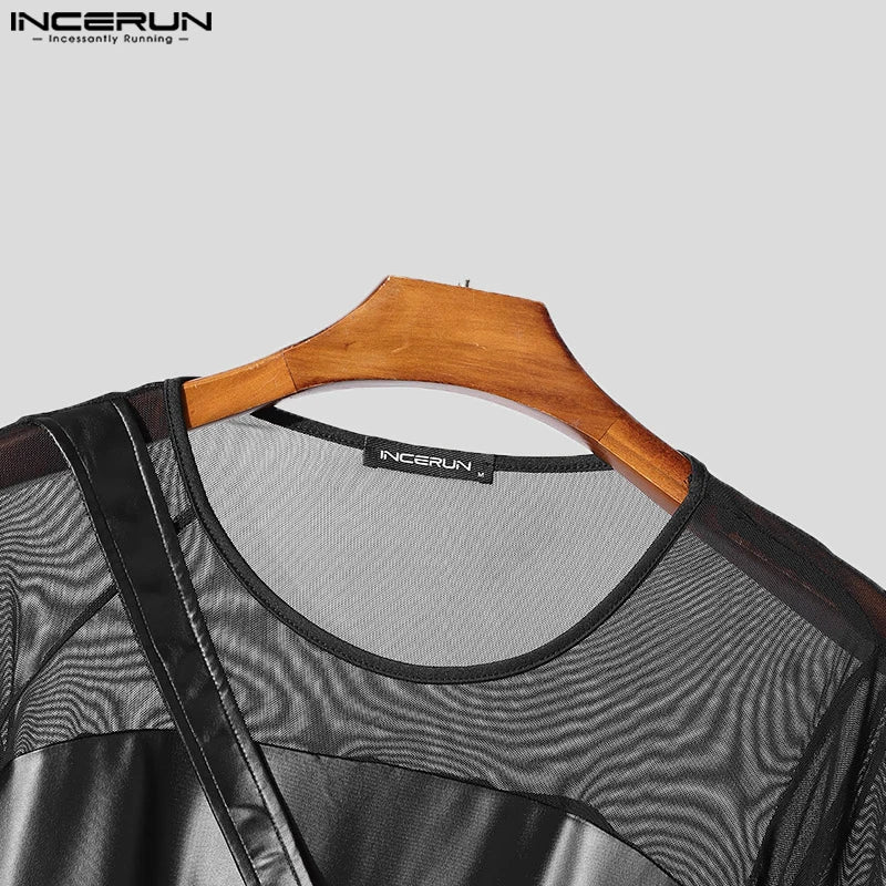 Maglietta Uomo Shirt T-Shirt Canottiera Camicia Maglia Sexy Body Trasparente Top