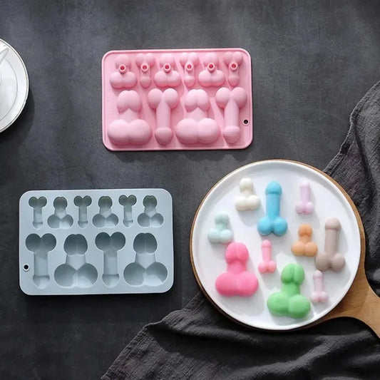 3D Silikon Eiswürfelform Penis Skull Party Eiswürfel Cocktails Eiswürfelschale