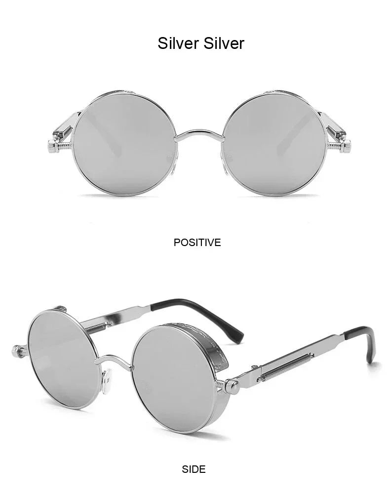 Damen Sonnenbrille Luxus Modische runde Herren Brille Vintage UV400