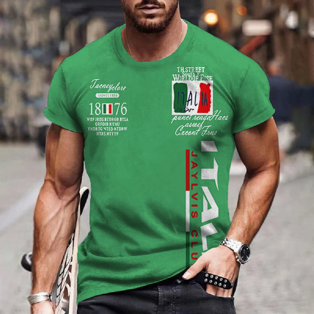 Männer T-Shirt Italien Herrenmode Sport Shirts Hemd Streetwear Spandex Tank Top