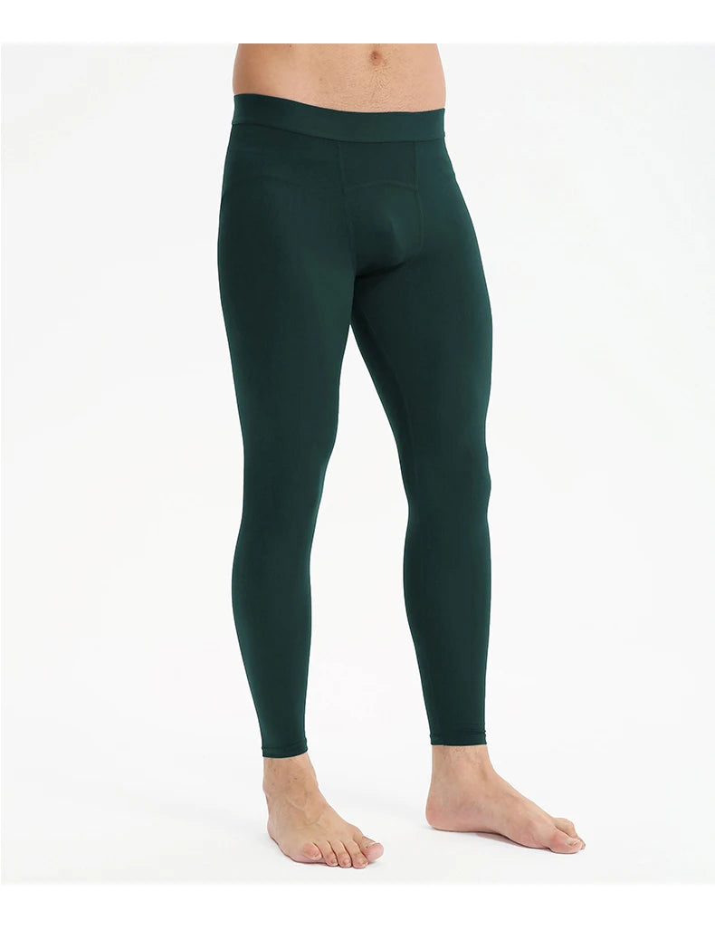 Pantaloni a Compressione da Uomo Leggings Calcio Corsa Palestra Leggins Calza