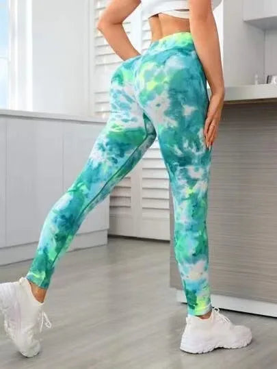 Yoga Leggings Push Up Damen Sport Hose Fitness Gym Stretch Leggins Jogginghose