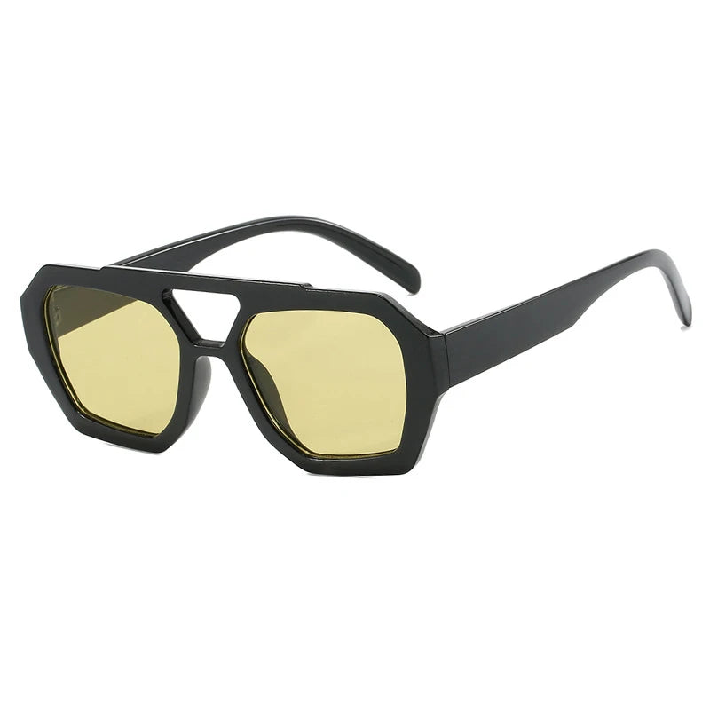 Damen Sonnenbrille Designer Luxus Brille Quadratische Übergröße Gläser Vintage