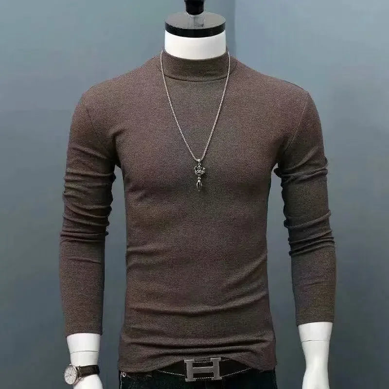 Herren Rollkragen Pullover Sweatshirt Leichter Pulli Sweater Shirt Langarmshirt