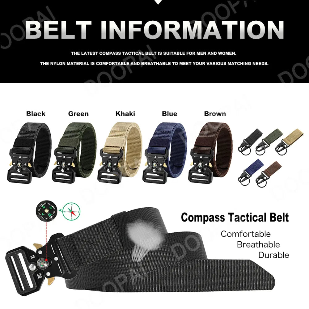Herren Gürtel Armee Militär Military Belt Nylon Taktische Schnalle