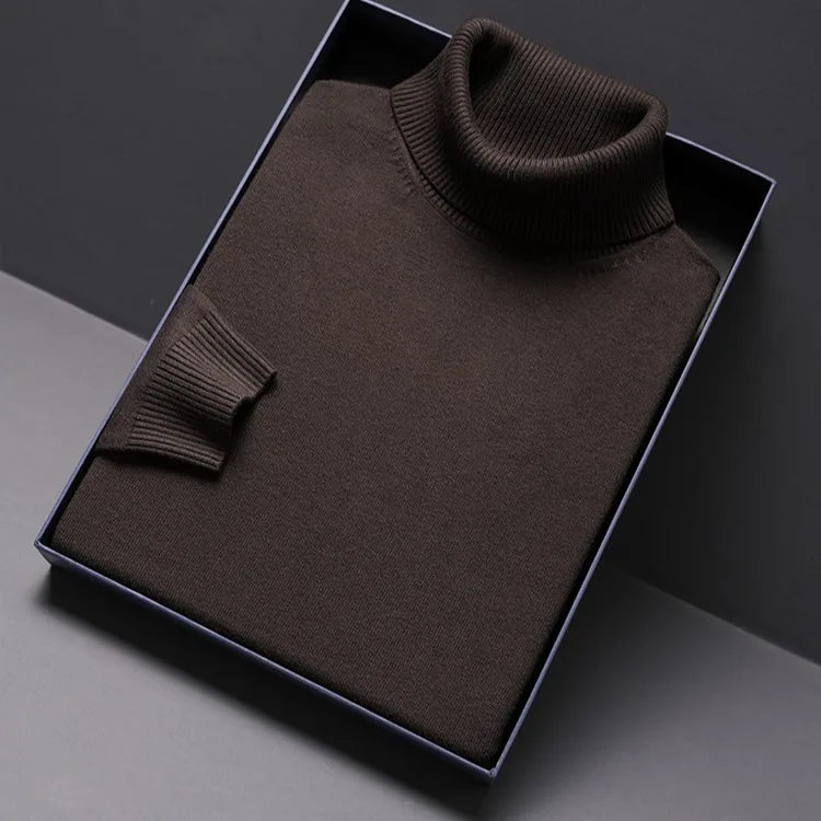 Herren Rollkragen Pullover Sweatshirt Leichter Pulli Sweater Shirt Langarmshirt