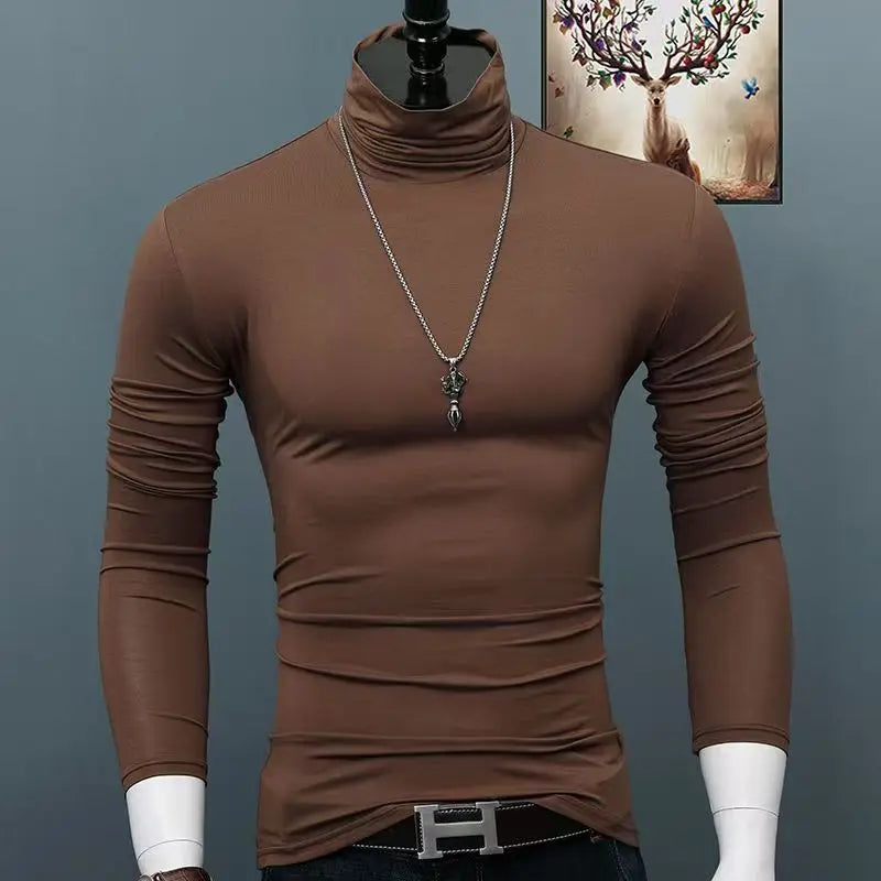 Herren Rollkragen Pullover Sweatshirt Leichter Pulli Sweater Shirt Langarmshirt