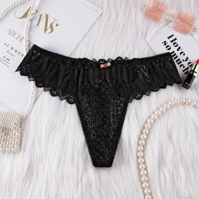 Frauen Spitze Tanga String Höschen Sexy Schlüpfer Slip Dessous Unterwäsche