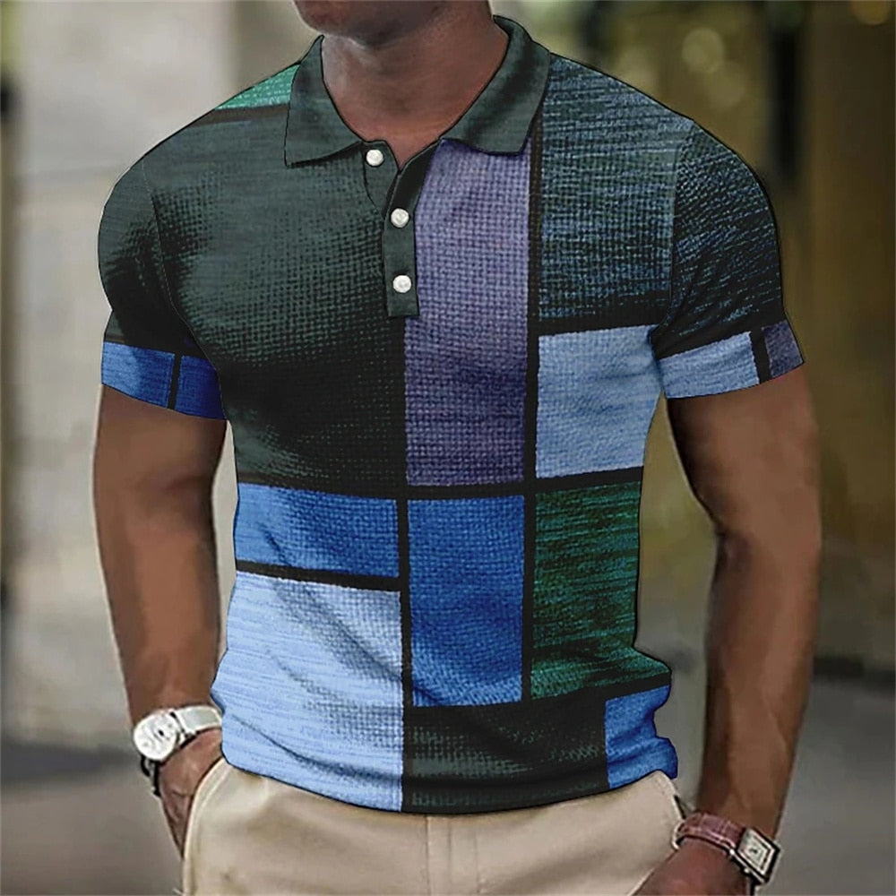 Herren Poloshirt POLO Shirt Zip Kontrast Kragen Kurzarm Slim Fit Hemd Polohemd Neu
