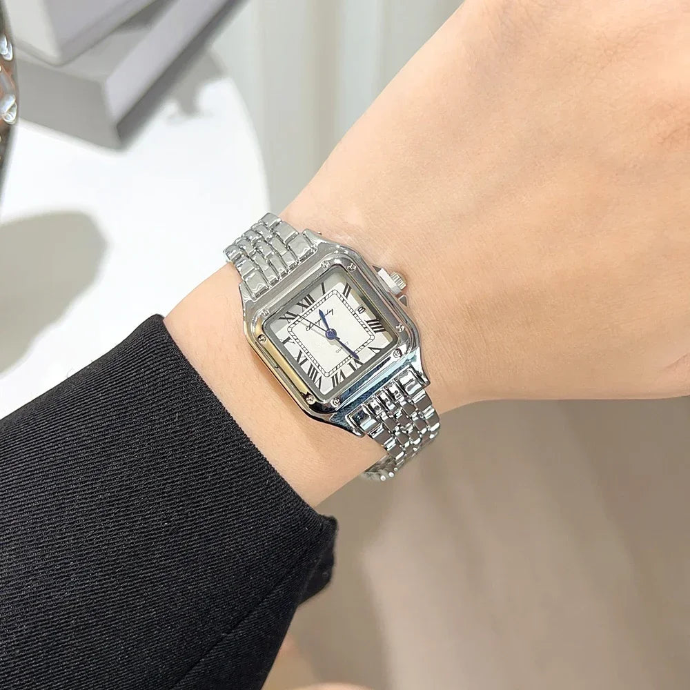 Damen Armbanduhr Quarzuhr Luxus Quartz Armband Uhr Chronograph Business Damenuhr