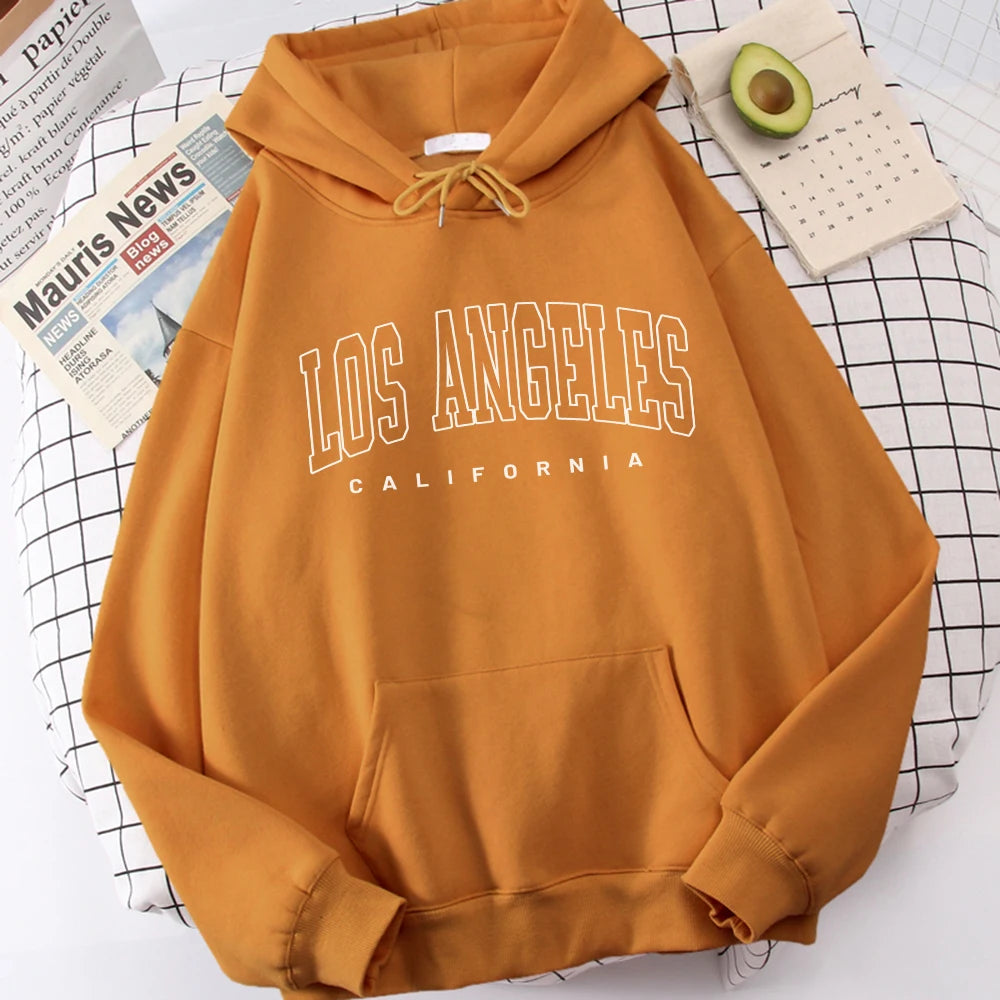 Los Angeles Kapuzenpullover Sweatshirt Hoodie Pulli Damen Kapuzenpulli Shirt