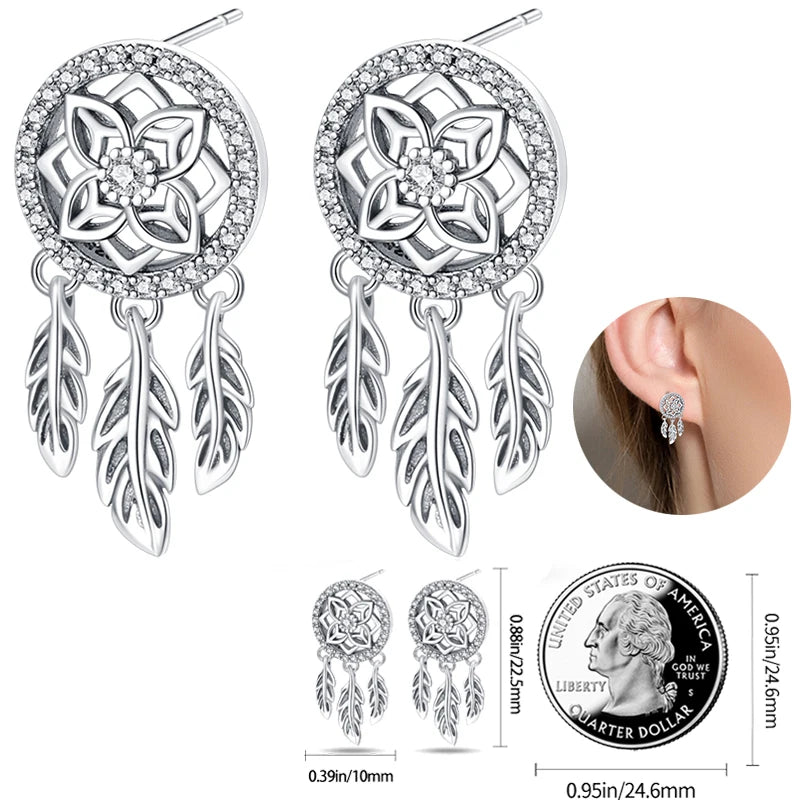 Creolen 925 Silber Ohrringe Zirkonia | Hypoallergen | Luxus Ohrstecker Geschenk