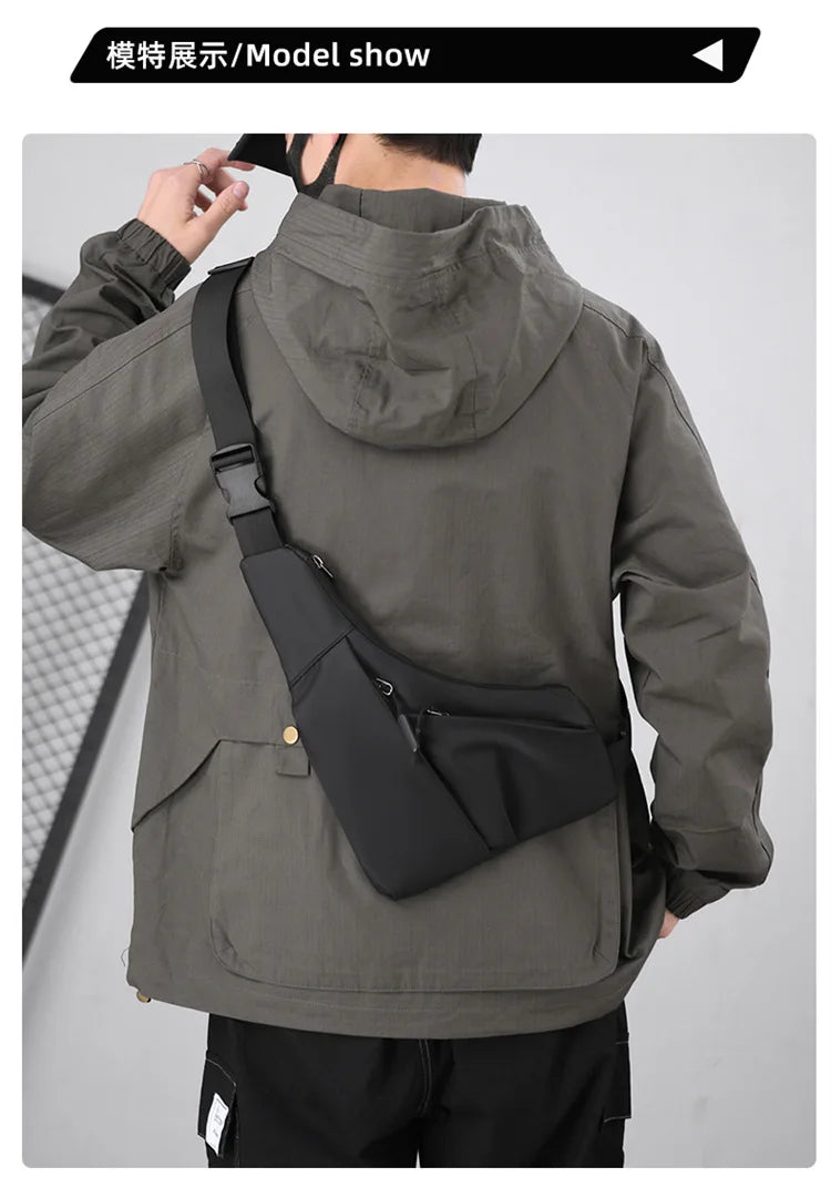 Borsa da petto Zaino Monospalla Marsupio Per Uomo Borsello Moto Fondina