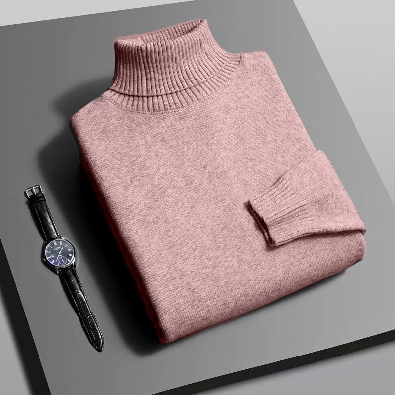 Herren Rollkragen Pullover Sweatshirt Leichter Pulli Sweater Shirt Langarmshirt