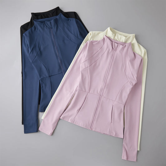 Felpa Donna Giacca Sportiva Con Zip Tuta Maniche Lunghe Cappuccio Maglia Shirt