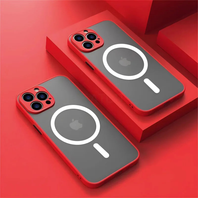 Custodia Cover Magsafe cellulare per iPhone 13 14 15 16 pro max Silicone Bumper