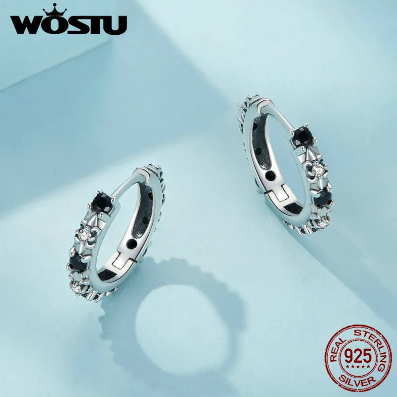 1 Paar Creolen aus 925 Sterling Silber Ohrringe Zirkonia Ohrstecker NEU