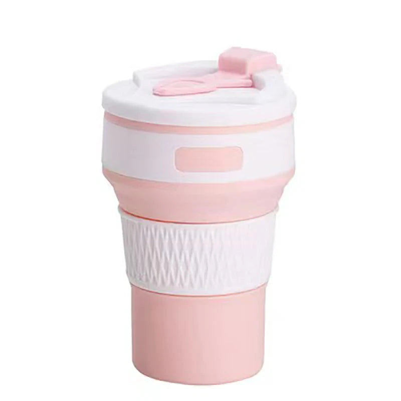 Silikon Trink Becher klappbar faltbar Reise Camping Wandern Outdoor Mug 350ML