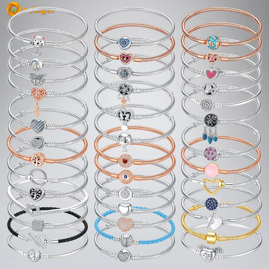 Bettelarmband Sammelarmband aus 925er Silber Sterlingsilber Charms Armband Damen