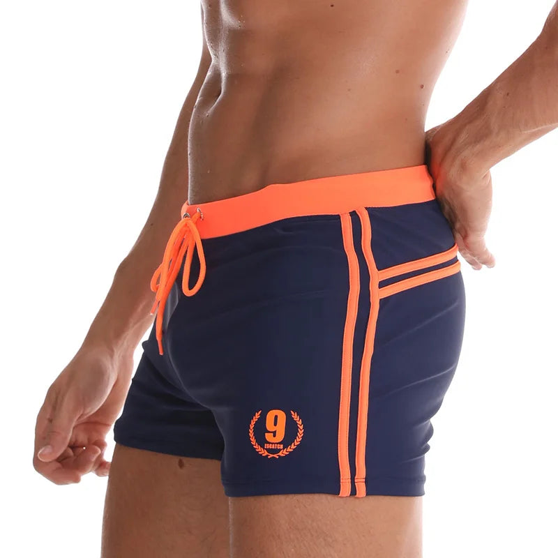 Heiße Badebekleidung Herren Atmungsaktive Badeanzüge Mann Badehose Boxershorts Sunga Badeanzüge Maillot De Bain Strandshorts