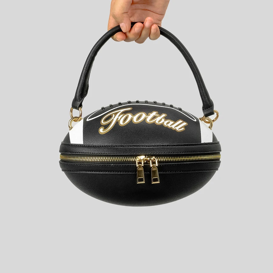 BagStreet kleine Damen Handtasche Schultertasche Herren Umhängetasche Football