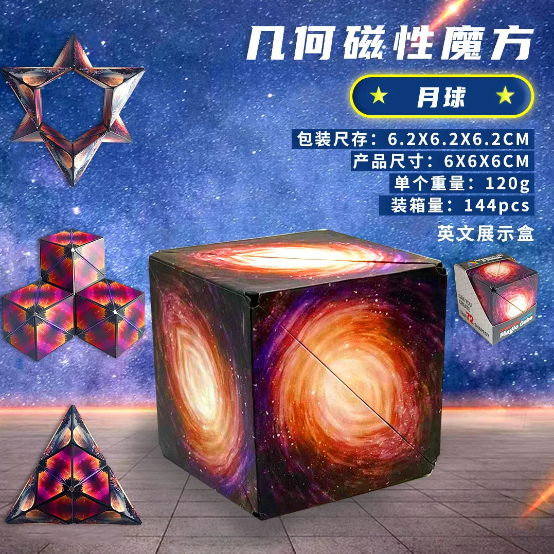 Zauberwürfel Anti Stress Spielzeug magnetischer 3D Drehwürfel Magischer Würfel