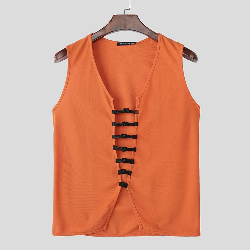 Herren Oberteil Ärmellos Weste Tank Top Sexy Shirt Clubwear Muskel T-Shirt
