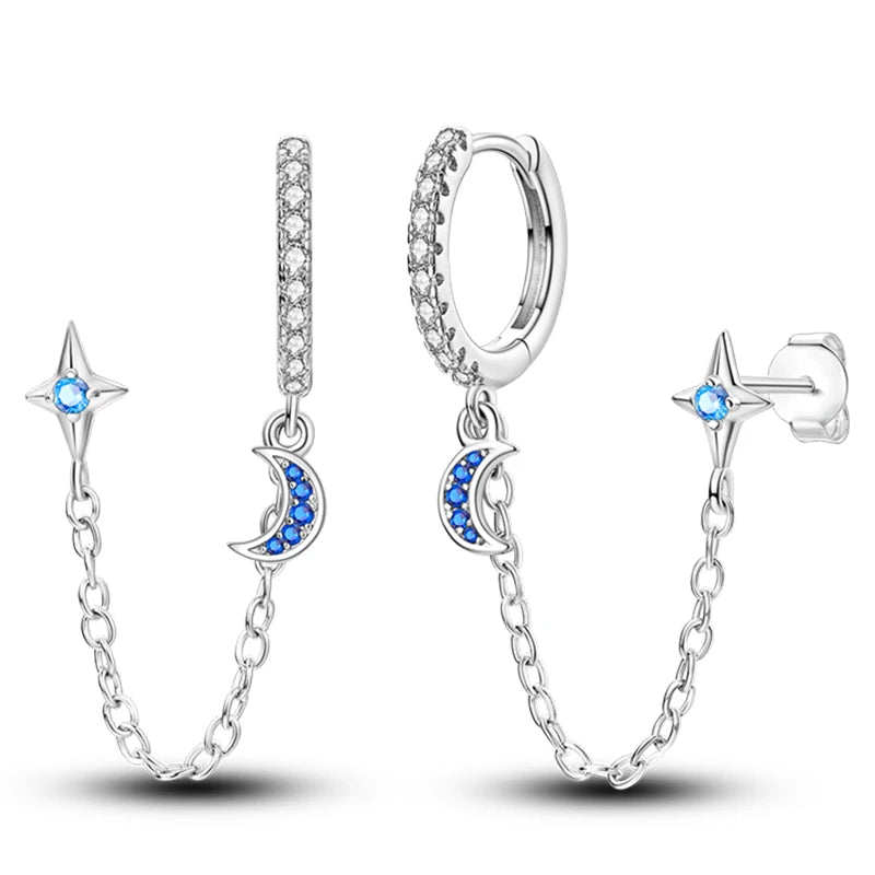 Creole Argento 925 Sterling Zirconi | Orecchini Eleganti Ipoallergenici Regalo