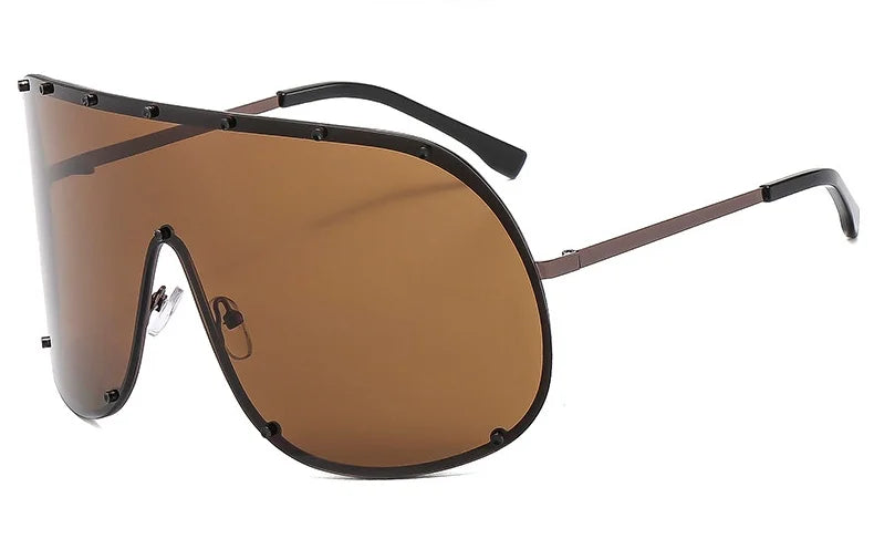 Damen Sonnenbrille Designer Luxus Brille Quadratische Übergröße Gläser Vintage