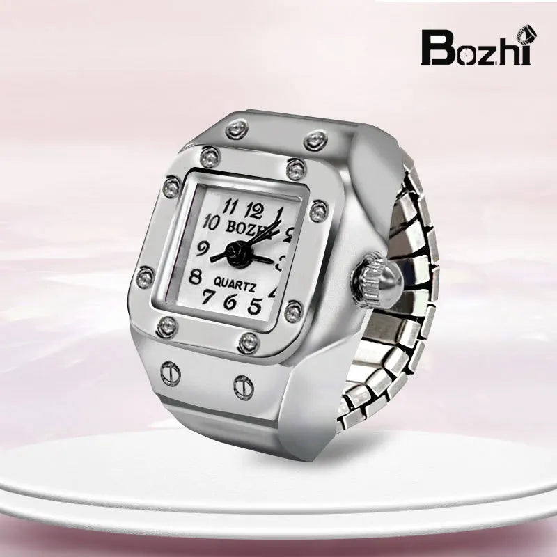 Fashion Fingeruhr Ringuhr Punk Finger Mini Uhr Quarzuhr Ring Herren Damen