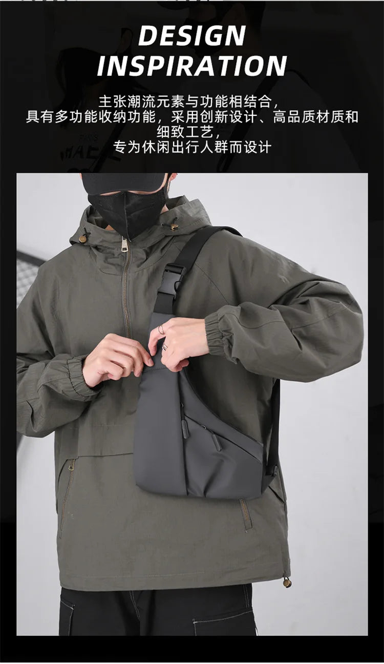 Borsa da petto Zaino Monospalla Marsupio Per Uomo Borsello Moto Fondina