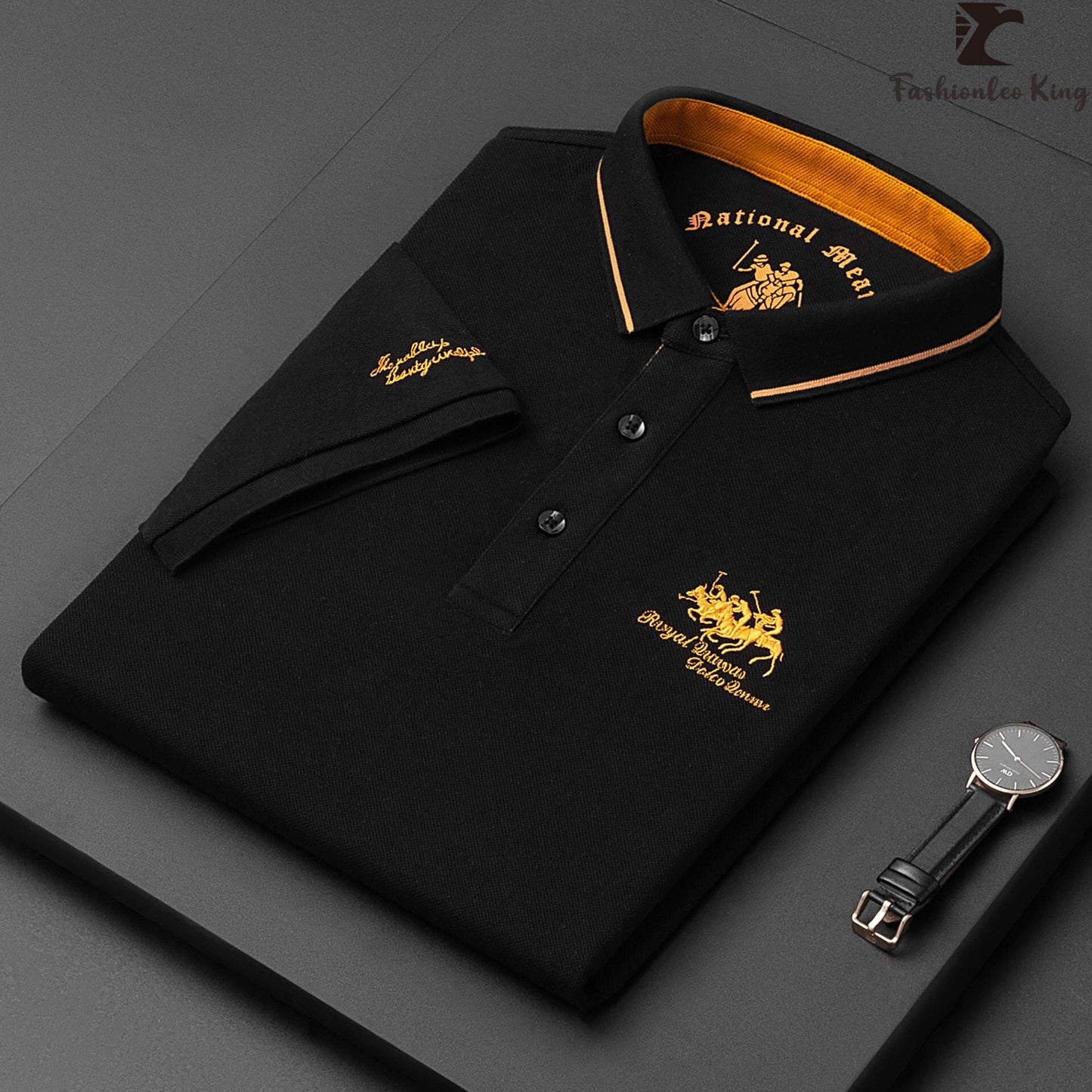Herren Poloshirt POLO Shirt Kontrast Kragen Kurzarm Slim Fit Hemd Polohemd Neu