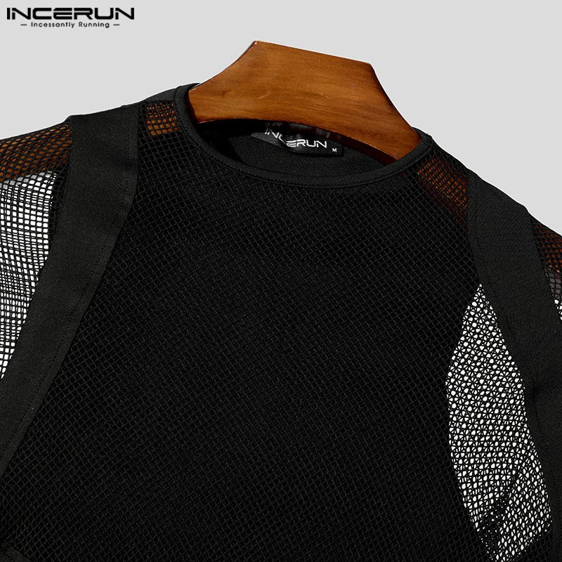 Maglietta Uomo Shirt T-Shirt Canottiera Camicia Maglia Sexy Body Trasparente Top