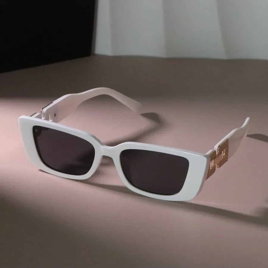 Damen Sonnenbrille Designer Luxus Brille Quadratische Übergröße Gläser Vintage