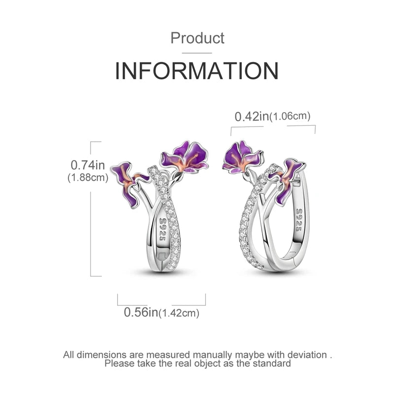 Orecchini a Cerchio in Argento 925 Sterling con Zirconi | Creole Brillantini
