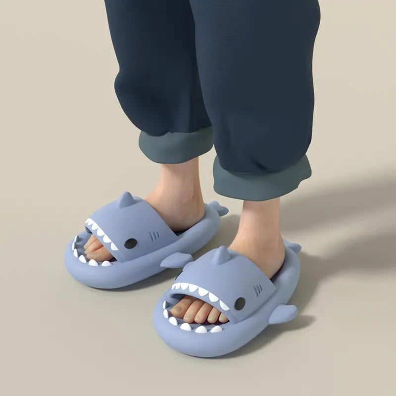 Shark Slippers Badelatschen Frauen Hausschuhe Anti-Rutsch Flip Flops Sandalen