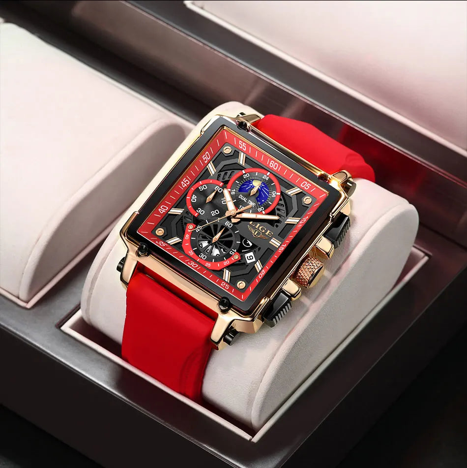 Orologio Uomo Quarzo Acciaio Inossidabile Orologio digitale Cronografo sportivo