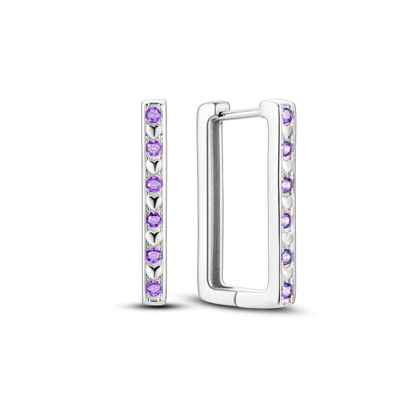 Creolen 925 Silber Ohrringe Zirkonia | Hypoallergen | Luxus Ohrstecker Geschenk