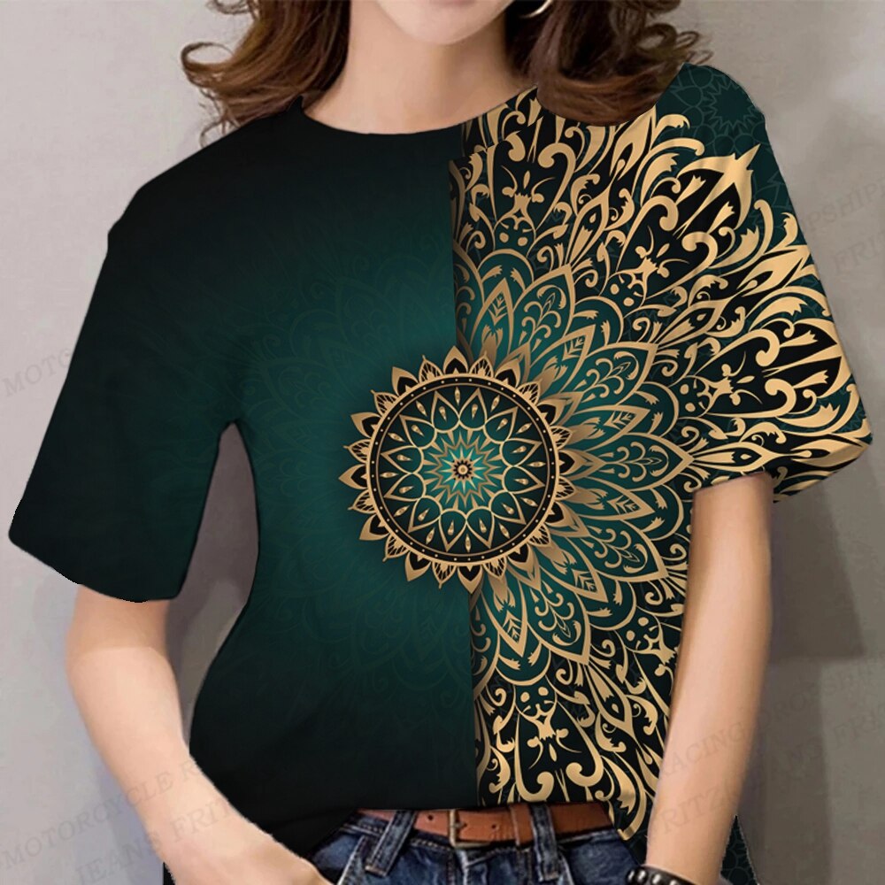 Damen Sommer Top 3D Katzen T-Shirt Rundhals Streetwear lockeres Damentop