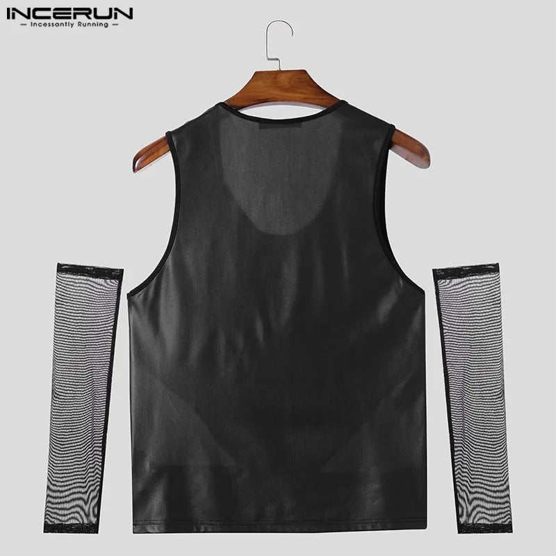 Fetisch Fashion Männer Oberteil Sexy Shirt Herren Body Hemd Transparent Clubwear