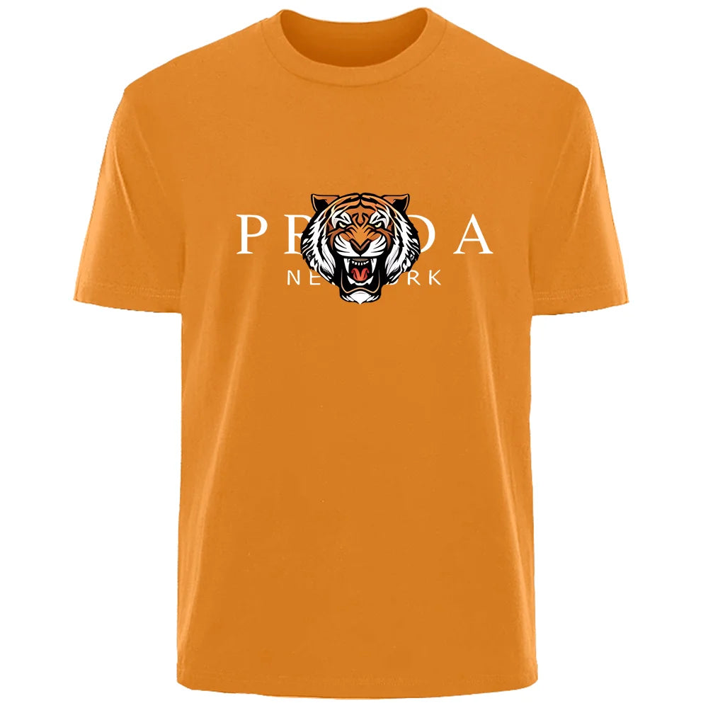 Männer T-Shirt Tiger Herrenmode Shirts Hemden Streetwear 100% Baumwolle Tank Top
