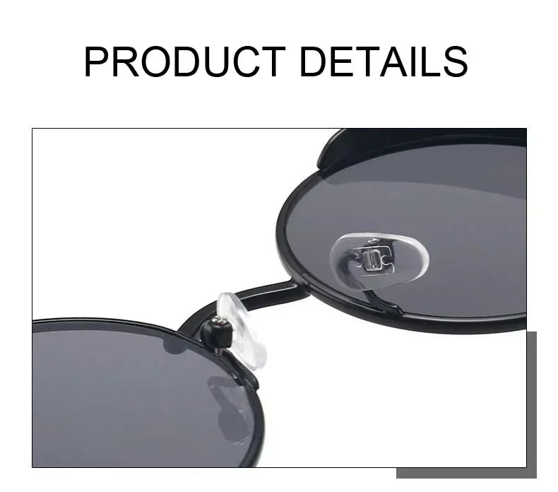 Damen Sonnenbrille Luxus Modische runde Herren Brille Vintage UV400
