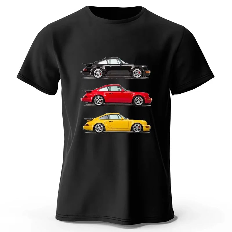 Auto Racing Klassische Grafik T-Shirt Kurzarm Baumwolle T-shirt Übergroßen Tops Sommer Harajuku Streetwear männer Kleidung