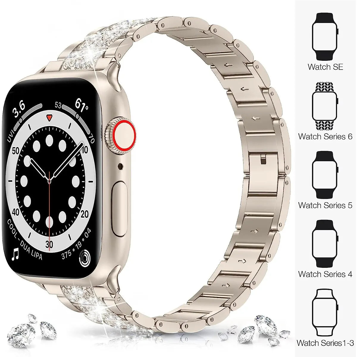 Edelstahlarmband Apple Watch Series 9 8 7 6 5 4 3 SE Ultra Sport Armband iWatch